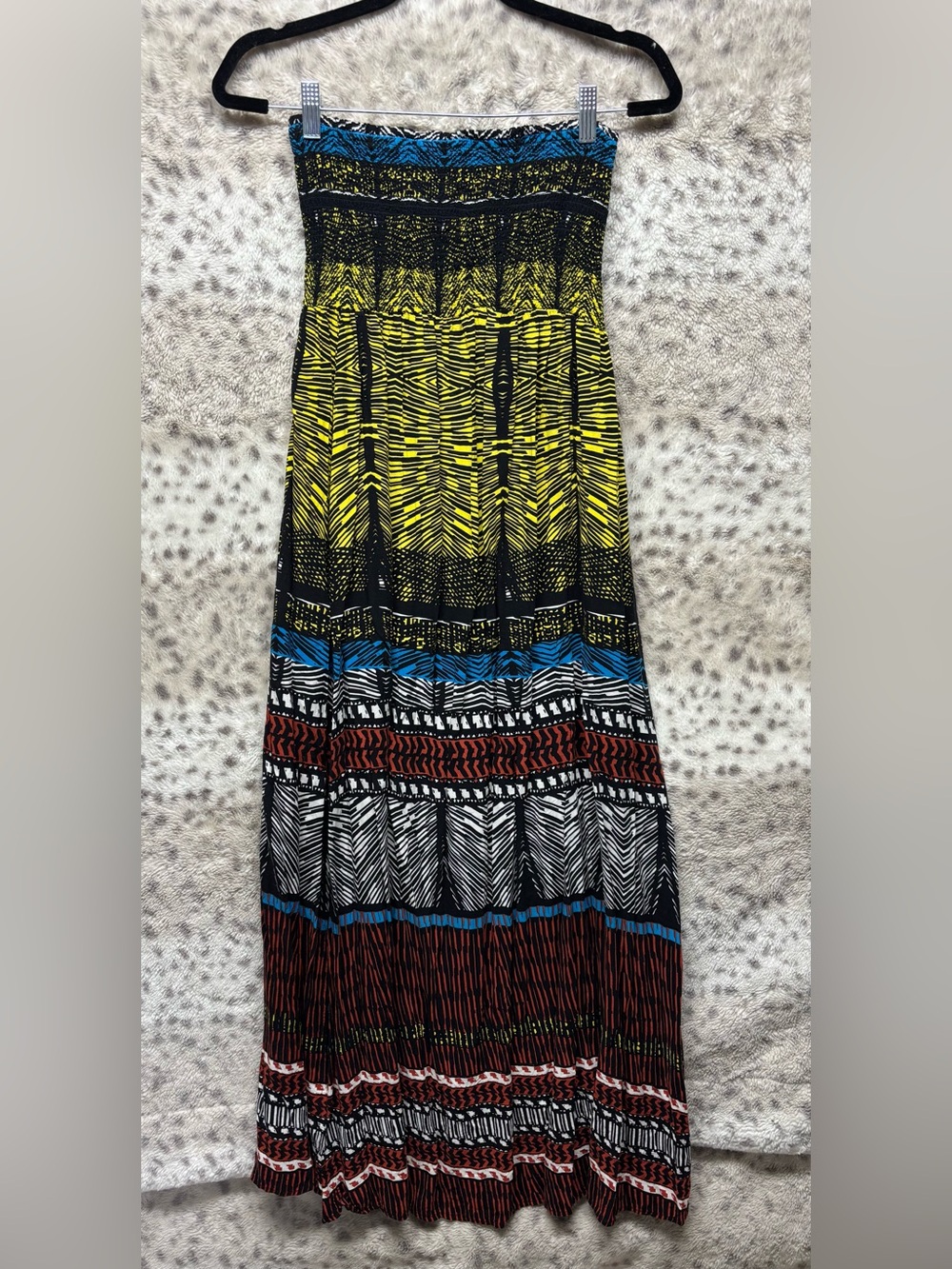 XHILARATION BOHO PRINT MAXI DRESS